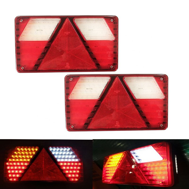 E-mark 10-30V Reflector License Plate Light, Auto Spare Parts Led Tail Lights for Trucks Bus LED Rear Combined Light